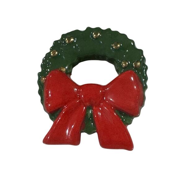 Nora Fleming Christmas Wreath Charm Platter Topper Retired FLAW - Picture 2 of 6